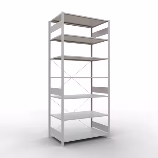 Stecksystem Grundregal 3000x1300x800 mm, Typ 150 kg, lichtgrau von der Marke Schulte Lagertechnik Stecksystem Grundregal 3000x1300x800 mm, Typ 150 kg, lichtgrau aus der Kategorie Grundregal mit der Artikelnummer 32682-130