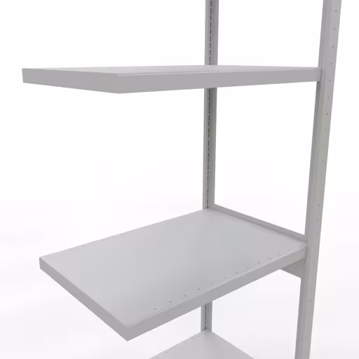Abbildung Nr 14 des Artikels Anbauregal, Fachbodenregal Stecksystem MULTIplus250, 3000 x 750 x 500 mm (HxBxT), 7 Fachböden, Längenriegel, RAL 7035 lichtgrau aus der Produktgruppe Stecksystem von der Marke Schulte Lagertechnik
