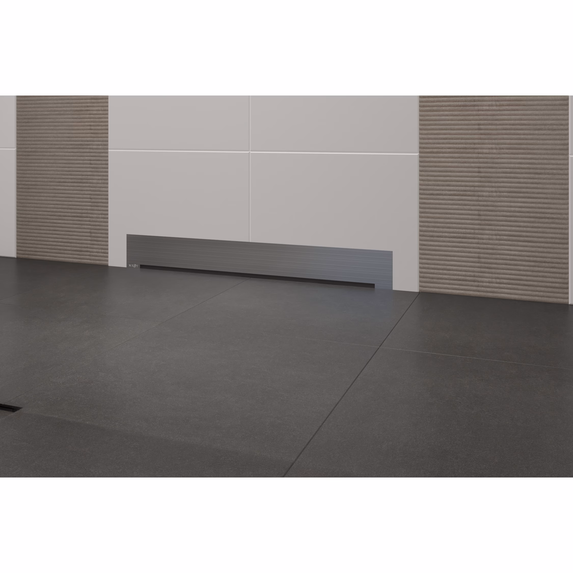 MERT Wand-Duschablauf OPT 386mm massives Edelstahl, gebürstet