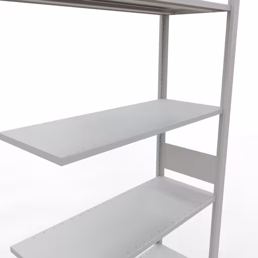 Produktbild Nr.6 des Artikels Anbauregal, Fachbodenregal Stecksystem MULTIplus150, 3000 x 1000 x 400 mm (HxBxT), 7 Fachböden, Längenriegel, RAL 7035 lichtgrau aus der Produktreihe Stecksystem von der Marke Schulte Lagertechnik