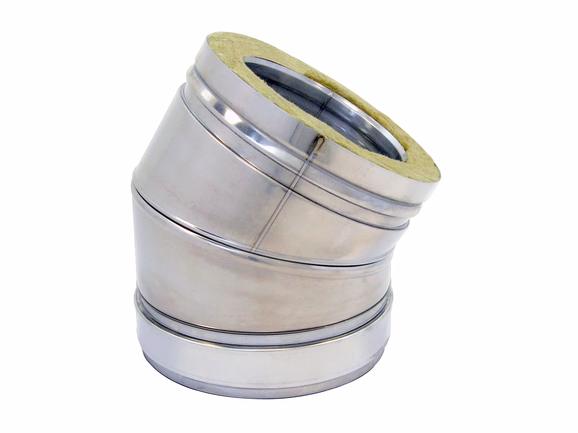 DW Doppelwandiger Bogen 30° D450 mit Klemmband aus der Kategorie Edelstahl Abgassystem doppelwandig mit der Artikelnr. 671598