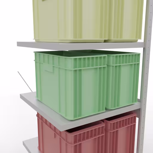 Abbildung Nr 13 des Artikels Anbauregal, Fachbodenregal Stecksystem MULTIplus250, 2500 x 750 x 800 mm (HxBxT), 6 Fachböden, Kreuzstrebe, RAL 7035 lichtgrau aus der Produktgruppe Stecksystem von der Marke Schulte Lagertechnik