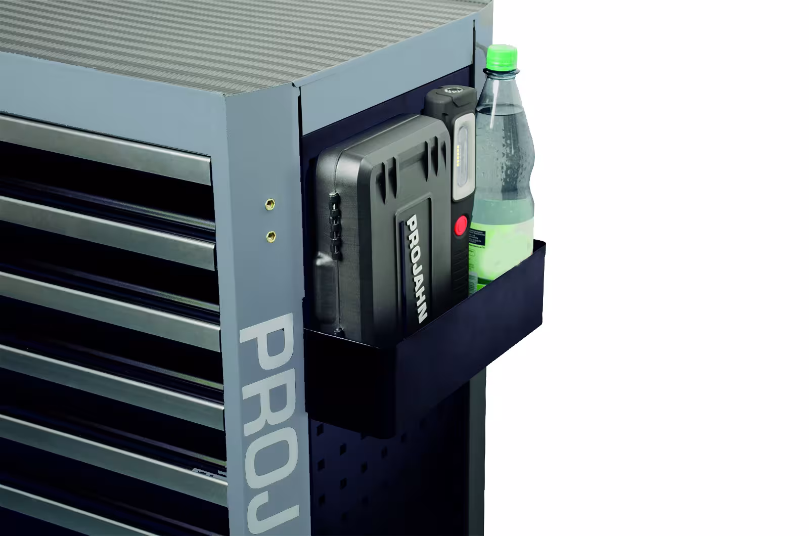 Zubehör Werkstattwagen mit Vierkantlochung Multifunktionsablage tief Schwarz von der Marke PROJAHN Multifunktionsablage tief, 90 mm Typ Variante: Zubehör Werkstattwagen mit Vierkantlochung Multifunktionsablage tief Schwarz aus der Kategorie Ordnungssysteme & Werkstattwagen mit der Artikelnr. 5503-207