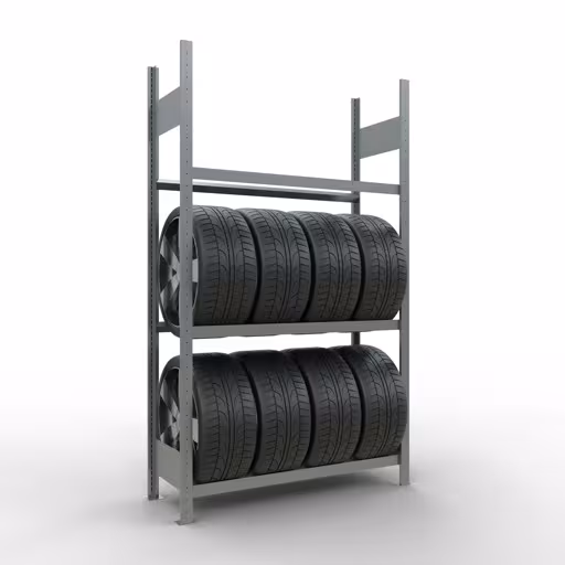 Abbildung Nr 11 des Artikels Grundregal, Räder-/Reifenregal, 2000 x 1150 x 400 mm (HxBxT), verzinkt, 3 Lagerebenen á 150 kg Fachlast pro Ebene aus der Produktgruppe Fachbodenregale von der Marke Schulte Lagertechnik