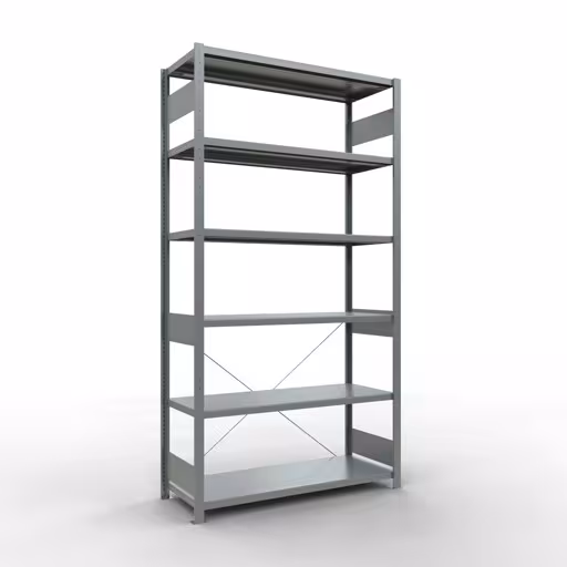 Stecksystem Grundregal 2500x1300x500 mm, Typ 250 kg, verzinkt aus der Kategorie Grundregal mit der Artikelnummer 12951-130