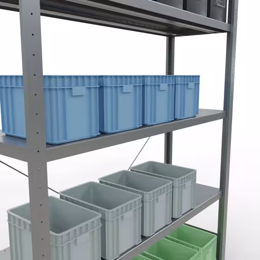 Abbildung Nr 8 des Artikels Stecksystem Grundregal 2000x1300x400 mm, Typ 250 kg, verzinkt aus der Produktgruppe Stecksystem von der Marke Schulte Lagertechnik
