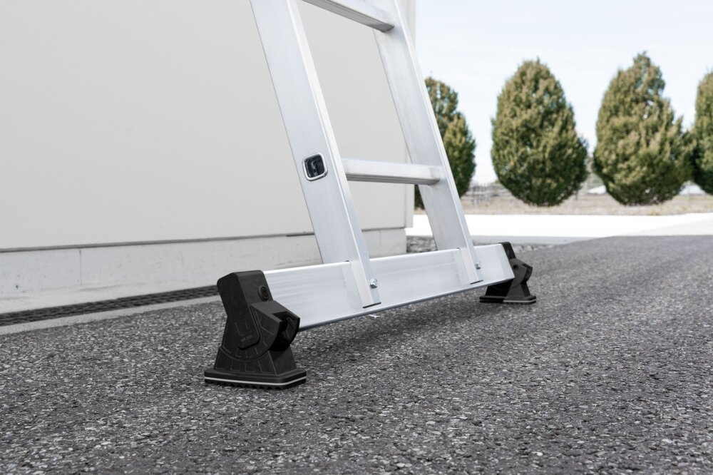 Produktbild Detailansicht 3816448 Munk Sprossen-Schiebeleiter 2-teilig mit nivello®-Traverse 2x10 Sprossen