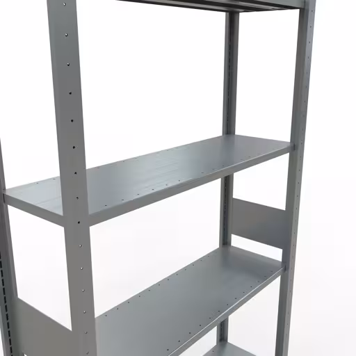 Grundregal, Fachbodenregal Stecksystem MULTIplus150, 3000 x 1000 x 300 mm (HxBxT), 7 Fachböden, Längenriegel, verzinkt von Schulte Lagertechnik aus der Kategorie Stecksystem