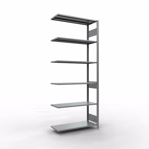 Anbauregal, Fachbodenregal Stecksystem MULTIplus150, 2500 x 1000 x 400 mm (HxBxT), 6 Fachböden, Längenriegel, verzinkt von der Marke Schulte Lagertechnik aus der Produktreihe Stecksystem