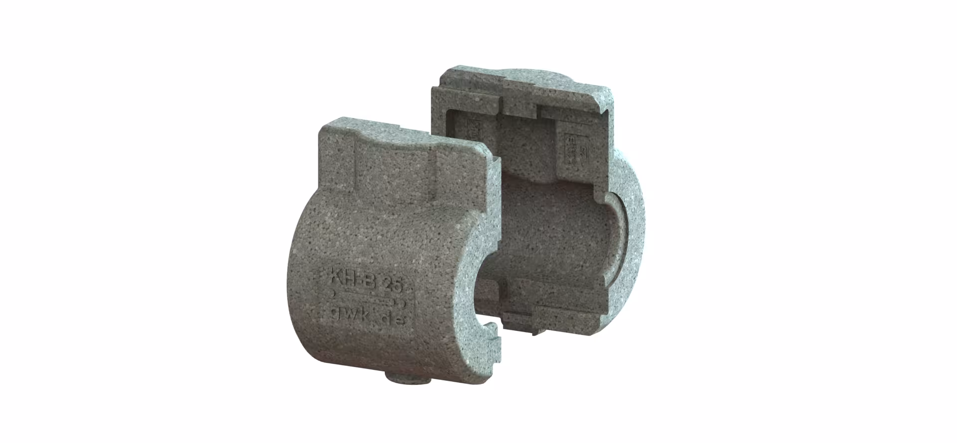 GWK EPP-BOX Serie KH-B silbergrau für Kugelhahn mit Flügelgriff und Innengewinde von GWK Kuhlmann GWK EPP-BOX Serie KH-B silbergrau für Kugelhahn mit Flügelgriff und Innengewinde aus der Kategorie Armaturen-Isolierung