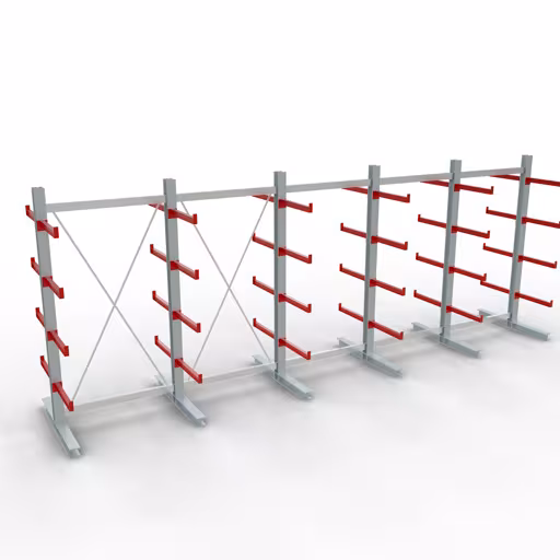 K 3000 Komplettregal, doppelseitig, 2500 x 6500 x 600 mm, RAL 7001 / RAL 3000, 5 Lagerebenen von der Marke Schulte Lagertechnik K 3000 Komplettregal, doppelseitig, 2500 x 6500 x 600 mm, RAL 7001 / RAL 3000, 5 Lagerebenen aus der Kategorie K3000 für mittelschwere Güter mit der Artikelnummer 27729