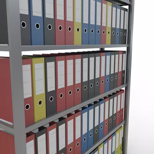 Produktbild Nr 12 des Artikels Grundregal, Büro-Fachbodenregal Stecksystem MULTIplus85, 2000 x 1300 x 300 mm (HxBxT), 6 Fachböden, Kreuzstrebe, verzinkt, ohne Anschlagleiste Abbildung Nr 12 des Artikels Grundregal, Büro-Fachbodenregal Stecksystem MULTIplus85, 2000 x 1300 x 300 mm (HxBxT), 6 Fachböden, Kreuzstrebe, verzinkt, ohne Anschlagleiste aus der Produktgruppe Büroregale von der Marke Schulte Lagertechnik