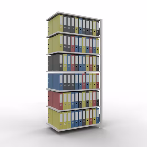 Produktbild Nr 13 des Artikels Anbauregal, Büro-Fachbodenregal Stecksystem MULTIplus150, 2300 x 1000 x 600 mm (HxBxT), 7 Fachböden, Längenriegel, ohne Mittelanschlag, lichtgrau Abbildung Nr 13 des Artikels Anbauregal, Büro-Fachbodenregal Stecksystem MULTIplus150, 2300 x 1000 x 600 mm (HxBxT), 7 Fachböden, Längenriegel, ohne Mittelanschlag, lichtgrau aus der Produktgruppe Büroregale von der Marke Schulte Lagertechnik