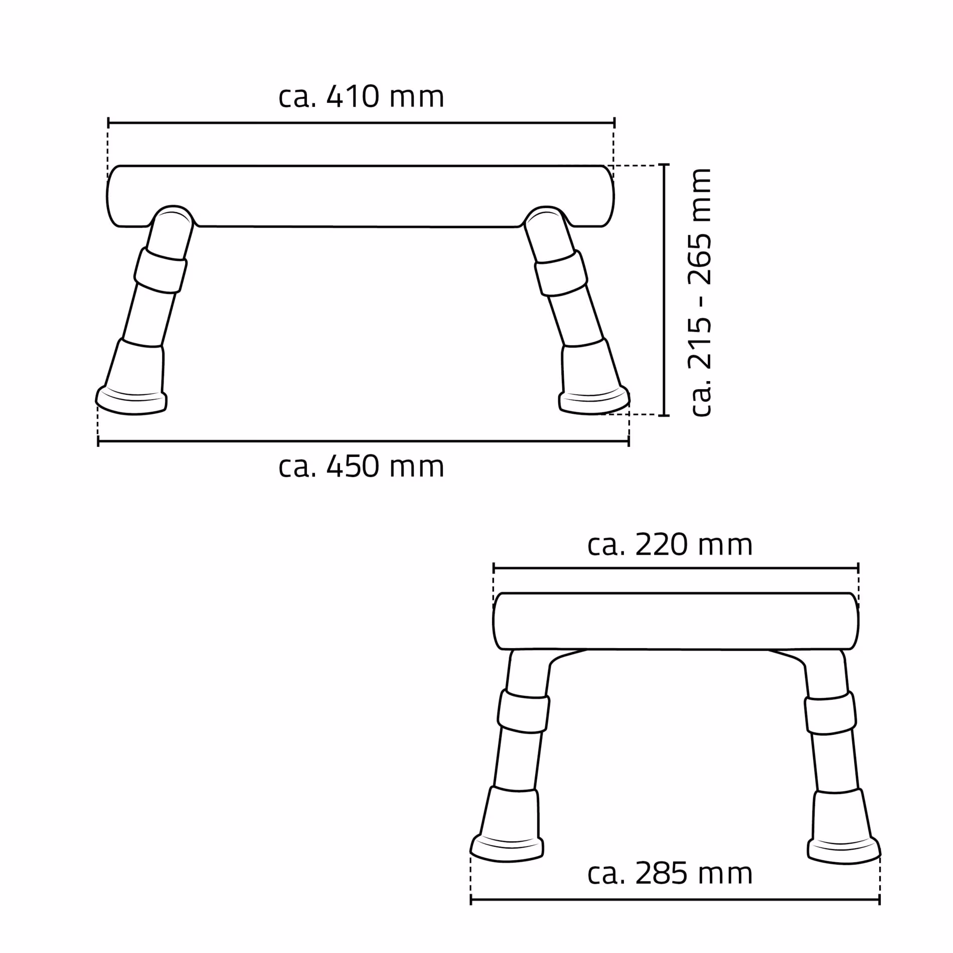 Andere Ansicht des Artikels Bad-Schemel Sam, weiß, höhenverstellbar aus der Kategorie Badausstattung & Sanitär