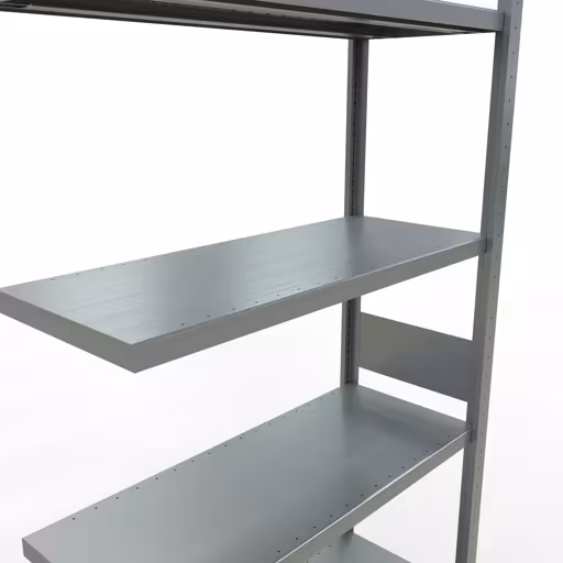 Anbauregal, Fachbodenregal Stecksystem MULTIplus330, 3000 x 1000 x 400 mm (HxBxT), 7 Fachböden, Längenriegel, verzinkt von Schulte Lagertechnik mit der Artikelnr. 13947-LR