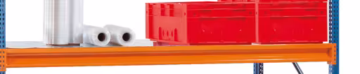 Zusatzebene mit Stahlpaneelen, W 100, 2140 x 800 mm, orange/verzinkt, Fachlast 950 kg von Schulte Lagertechnik aus der Kategorie Weitspannregale