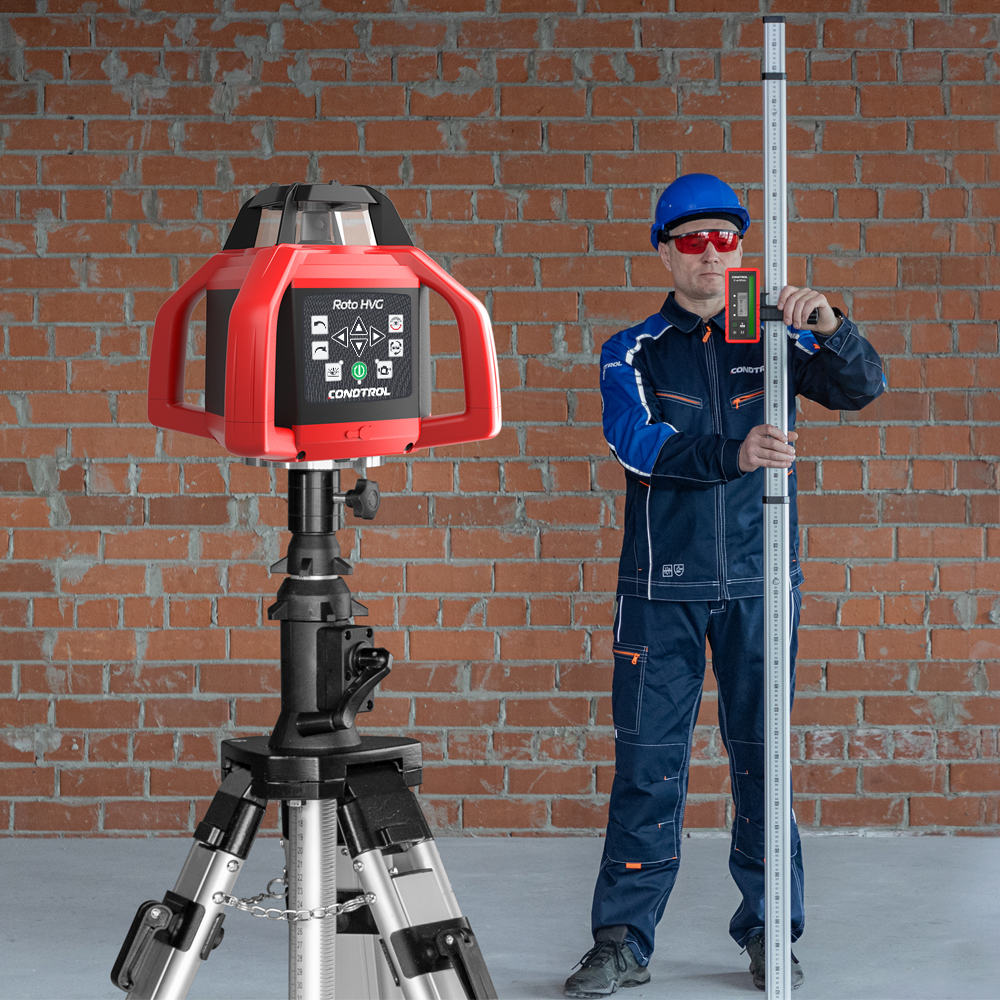 Horizontaler & vertikaler Rotationslaser mit GRÜNEM Laserstrahl Roto HVG set