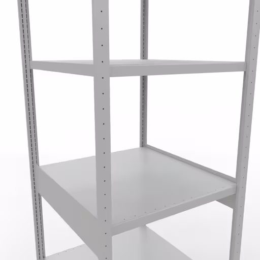 Abbildung Nr 15 des Artikels Grundregal, Fachbodenregal Stecksystem MULTIplus250, 3000 x 750 x 800 mm (HxBxT), 7 Fachböden, Längenriegel, RAL 7035 lichtgrau aus der Produktgruppe Stecksystem von der Marke Schulte Lagertechnik