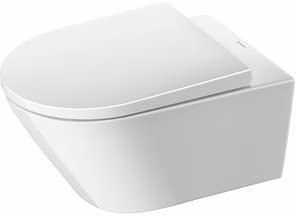 Detailbild 4018694 Duravit Wand-WC Set 540 mm D-Neo Weiß, Tiefspüler rimless, WC-Sitz mit Absenkautomatik, inklusive Durafix