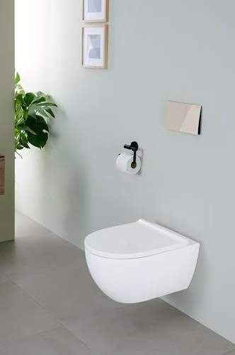 Detailbild 3983067 Geberit Acanto Set Wand-WC mit WC-Sitz, Tiefspüler TurboFlush, geschlossene Form, Tiefe: 53cm, weiß
