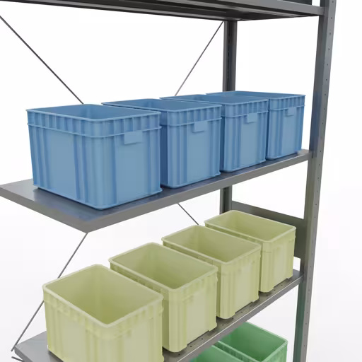 Abbildung Nr 8 des Artikels Anbauregal, Fachbodenregal Stecksystem MULTIplus85, 3000 x 1000 x 400 mm (HxBxT), 7 Fachböden, Kreuzstrebe, verzinkt aus der Produktgruppe Stecksystem von der Marke Schulte Lagertechnik