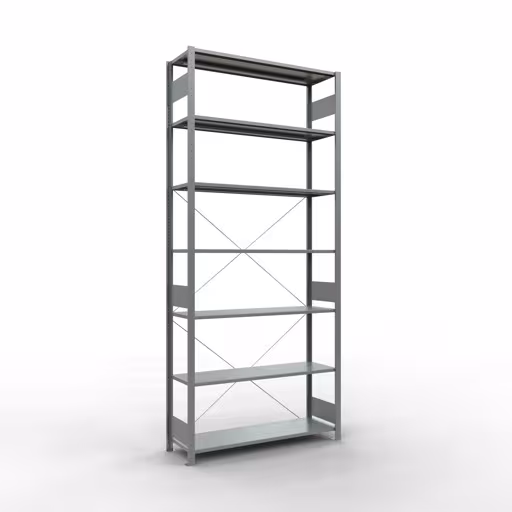 Stecksystem Grundregal 3000x1300x400 mm, Typ 150 kg, verzinkt von Schulte Lagertechnik aus der Kategorie Stecksystem