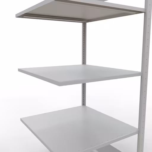 Zusatzbild des Artikels Anbauregal, Fachbodenregal Stecksystem MULTIplus150, 2000 x 750 x 800 mm (HxBxT), 5 Fachböden, Längenriegel, RAL 7035 lichtgrau aus Anbauregal