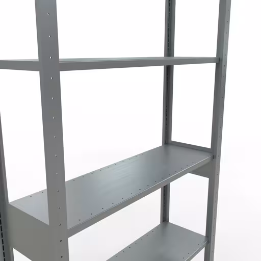 Grundregal, Fachbodenregal Stecksystem MULTIplus150, 2500 x 1000 x 300 mm (HxBxT), 6 Fachböden, Längenriegel, verzinkt von der Marke Schulte Lagertechnik aus der Produktreihe Stecksystem