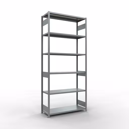 Abbildung Nr 11 des Artikels Grundregal, Fachbodenregal Stecksystem MULTIplus250, 3000 x 1300 x 500 mm (HxBxT), 7 Fachböden, Längenriegel, verzinkt aus der Produktgruppe Stecksystem von der Marke Schulte Lagertechnik