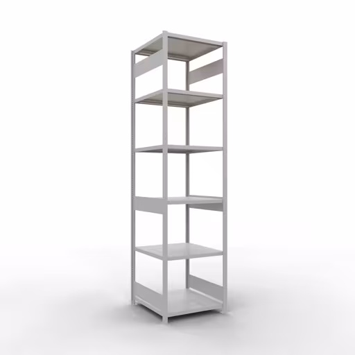 Abbildung Nr 14 des Artikels Grundregal, Fachbodenregal Stecksystem MULTIplus250, 3000 x 750 x 800 mm (HxBxT), 7 Fachböden, Längenriegel, RAL 7035 lichtgrau aus der Produktgruppe Stecksystem von der Marke Schulte Lagertechnik