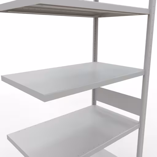 Abbildung Nr 15 des Artikels Anbauregal, Fachbodenregal Stecksystem MULTIplus330, 3000 x 1000 x 600 mm (HxBxT), 7 Fachböden, Längenriegel, RAL 7035 lichtgrau aus der Produktgruppe Stecksystem von der Marke Schulte Lagertechnik