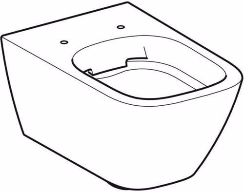 Geberit Smyle Wand-WC, eckig, Tiefspüler geschlossene Form, Rimfree, weiß