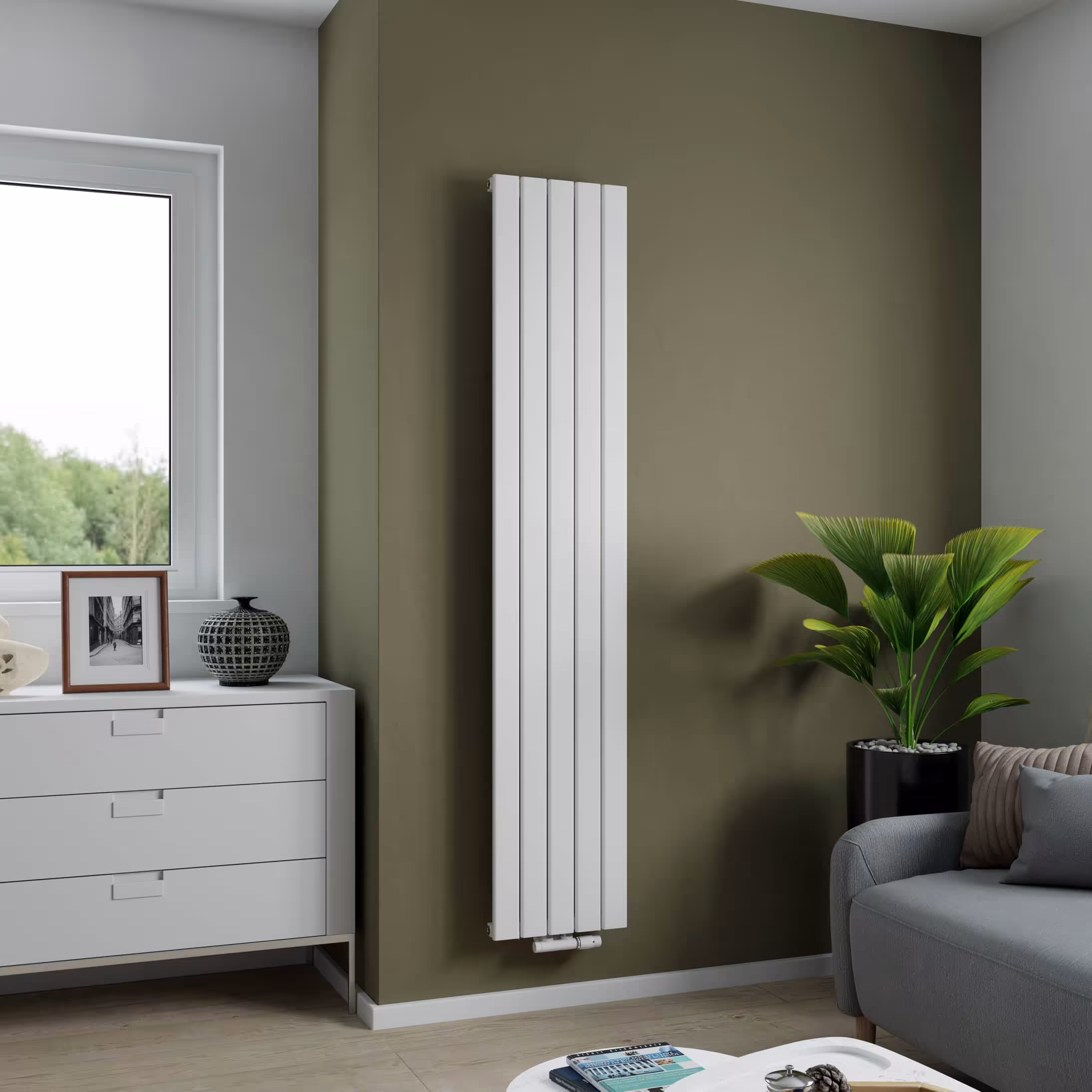 Ximax Aluminiumheizkörper Levis Mittenanschluss Weiß Struktur Typ Größe: 1800x345 mm aus der Kategorie Aluminium-Heizkörper mit der Artikelnr. 11524