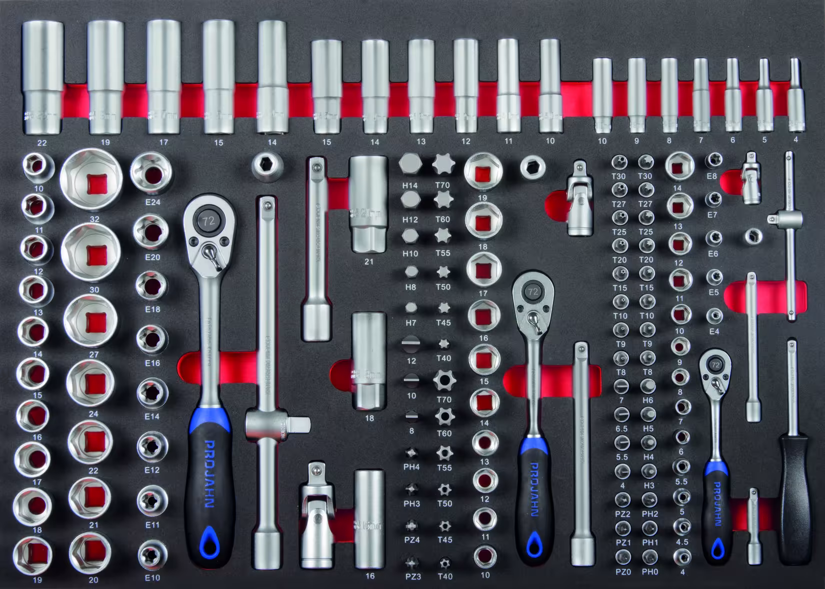 Zusatzbild des Artikel Bestückter Werkstattwagen GALAXY mit 7 Schufächern und 229-tlg. proficraft Bestückung Blau/Anthrazit aus der Kategorie Ordnungssysteme & Werkstattwagen