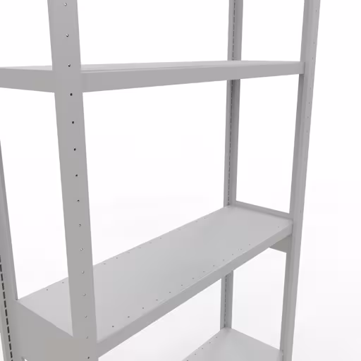 Abbildung Nr 14 des Artikels Grundregal, Fachbodenregal Stecksystem MULTIplus250, 3000 x 1000 x 300 mm (HxBxT), 7 Fachböden, Längenriegel, RAL 7035 lichtgrau aus der Produktgruppe Stecksystem von der Marke Schulte Lagertechnik