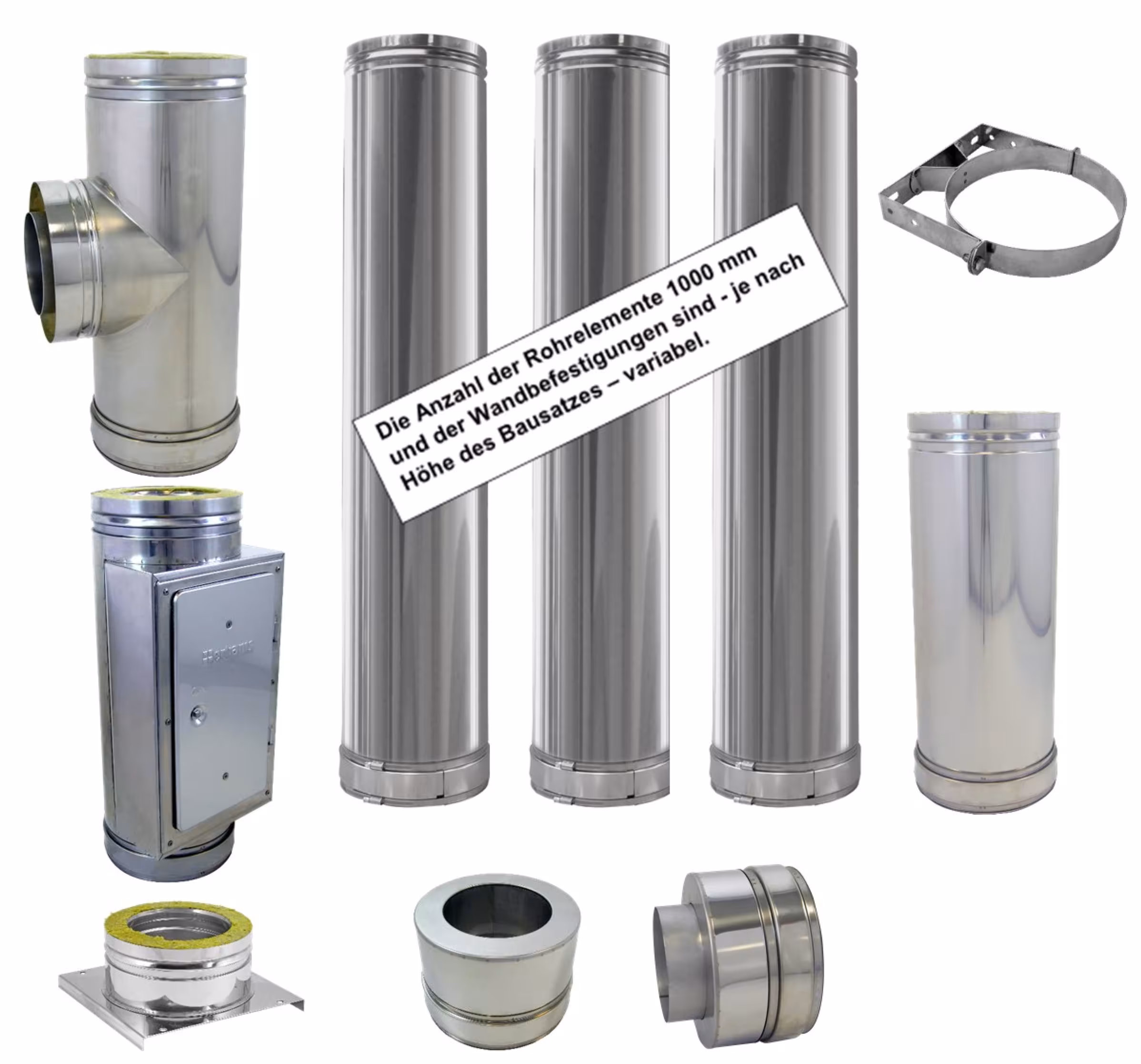 Doppelwandiger DW Schornsteinbausatz SkobInox 6,7 m - D200 aus der Kategorie Edelstahl Abgassystem doppelwandig mit der Artikelnr. 671285