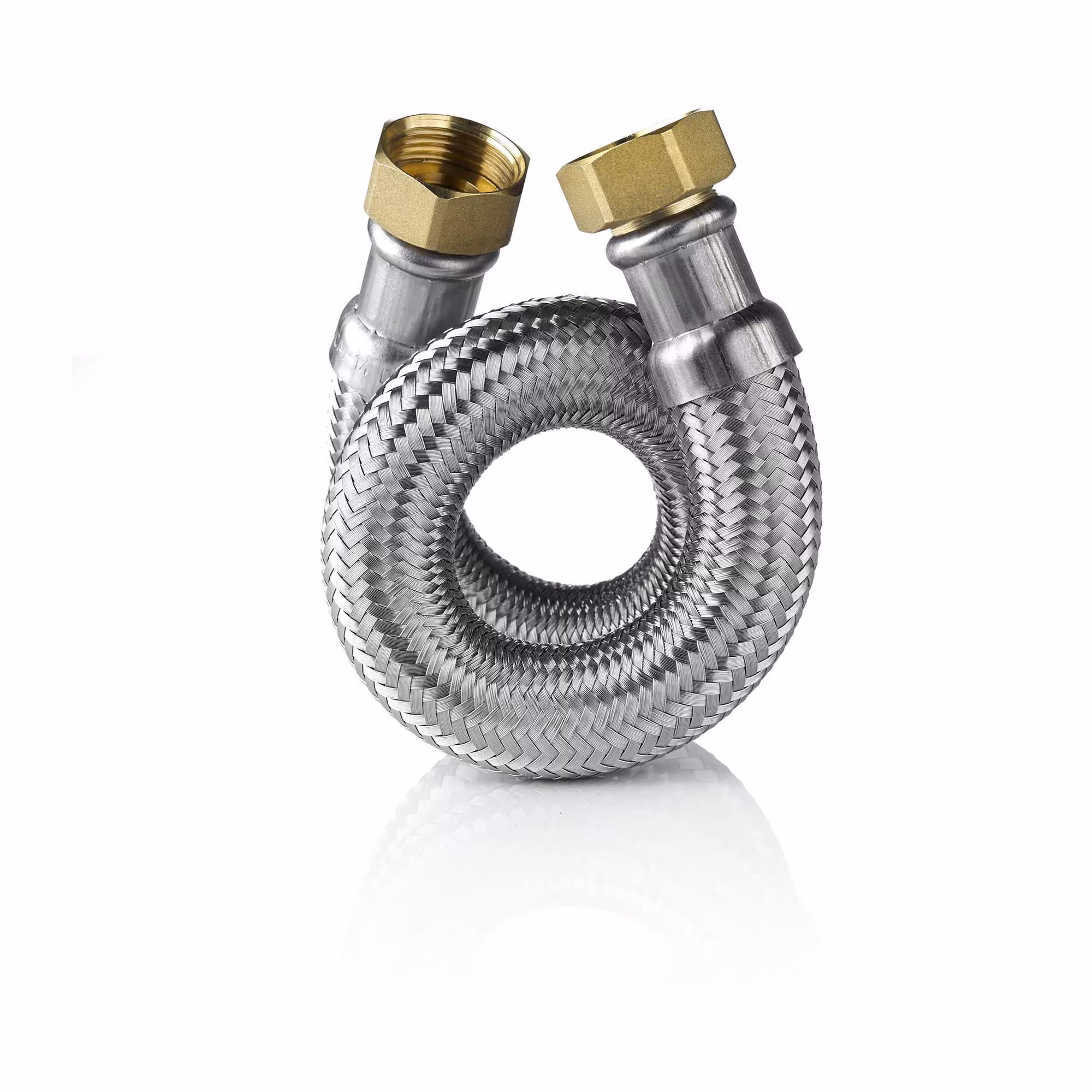 Edelstahl HDPE Flexschlauch DN 13 - 300 mm mit 1/2"IG x 3/4"IG Überwurfmutter IG x IG DVGW Panzerschlauch von der Marke Tucai Panzerschläuche DN13 1/2" IG auf 3/4" IG Typ Größe: 300 mm aus der Kategorie Panzerschläuche mit der Artikelnr. 207525