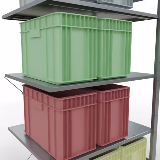 Produktbild Nr 13 des Artikels Anbauregal, Fachbodenregal Stecksystem MULTIplus150, 2000 x 1000 x 800 mm (HxBxT), 5 Fachböden, Kreuzstrebe, verzinkt Abbildung Nr 13 des Artikels Anbauregal, Fachbodenregal Stecksystem MULTIplus150, 2000 x 1000 x 800 mm (HxBxT), 5 Fachböden, Kreuzstrebe, verzinkt aus der Produktgruppe Stecksystem von der Marke Schulte Lagertechnik