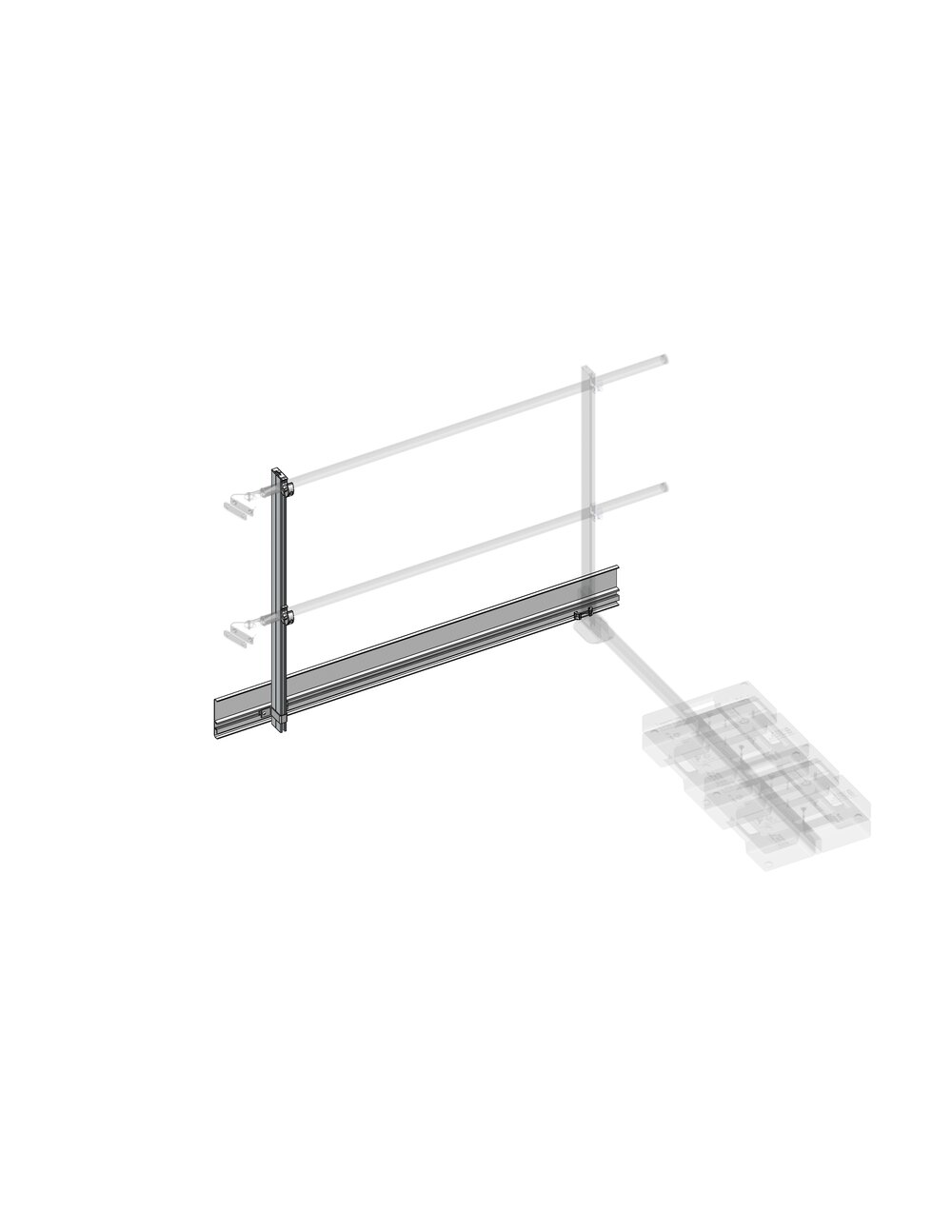 Munk Fußleiste für Ausstiegsgeländer seitlich aus der Kategorie Steigtechnik Zubehör & Ersatzteile mit der Artikelnr. 060962