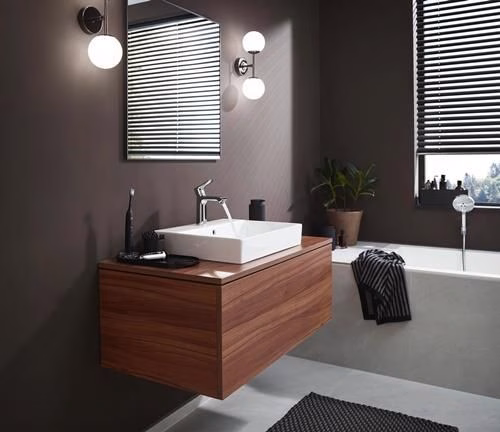 Hansgrohe Einhebel-Waschtischmischer METRIS 110 Nennweite 15 ComfortZone 110 mit Zugstangen-Ablaufgarnitur G 1 1/4 Zoll chrom