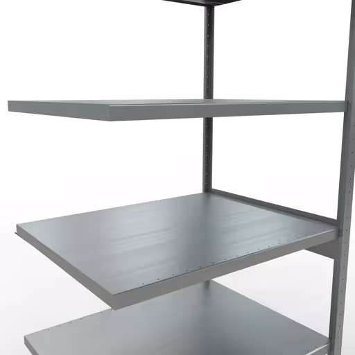 Anbauregal, Fachbodenregal Stecksystem MULTIplus330, 2500 x 1000 x 800 mm (HxBxT), 6 Fachböden, Kreuzstrebe, verzinkt von der Marke Schulte Lagertechnik aus der Produktreihe Stecksystem