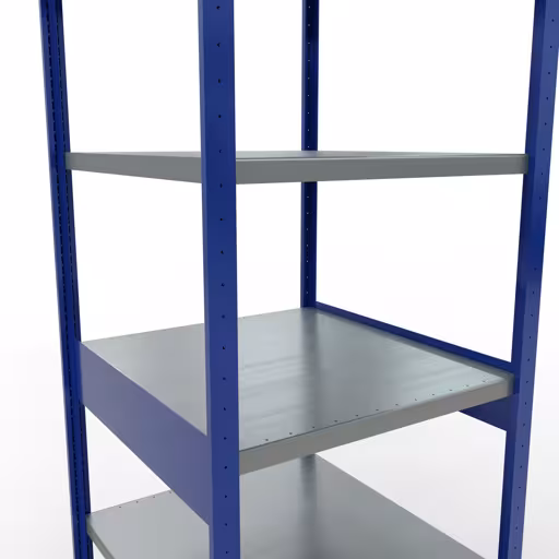 Abbildung Nr 14 des Artikels Grundregal, Fachbodenregal Stecksystem MULTIplus250, 2500 x 750 x 800 mm (HxBxT), 6 Fachböden, Längenriegel, RAL 5010 enzianblau/verzinkt/verzinkt aus der Produktgruppe Stecksystem von der Marke Schulte Lagertechnik