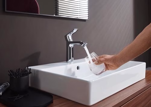 Hansgrohe Einhebel-Waschtischmischer METRIS 110 Nennweite 15 ComfortZone 110 mit Zugstangen-Ablaufgarnitur G 1 1/4 Zoll chrom