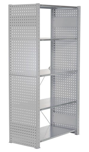 Lochplatten-Seitenblende, 90 x 1000 x 600 mm (H x T), RAL 7035 lichtgrau mit der Artikelnr. 35668 Lochplatten-Seitenblende, 90 x 1000 x 600 mm (H x T), RAL 7035 lichtgrau von Schulte Lagertechnik aus der Kategorie Stecksystem