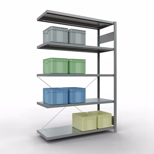 Abbildung Nr 8 des Artikels Stecksystem Anbauregal 2000x1300x500 mm, Typ 250 kg, verzinkt aus der Produktgruppe Stecksystem von der Marke Schulte Lagertechnik