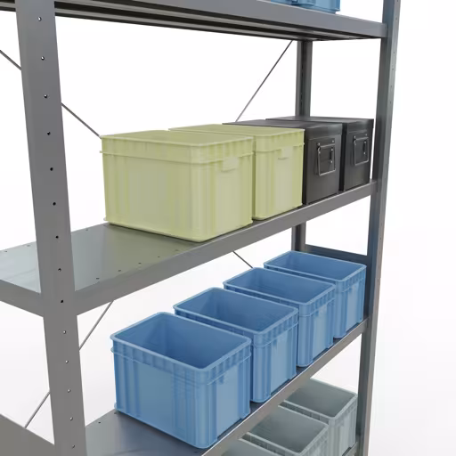 Abbildung Nr 13 des Artikels Stecksystem Grundregal 3000x1300x300 mm, Typ 250 kg, verzinkt aus der Produktgruppe Stecksystem von der Marke Schulte Lagertechnik