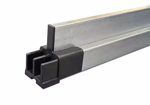 Andere Ansicht des Artikels Führungsschiene als Trennleiste für Bereitstellregal, 1300 mm, verzinkt aus der Kategorie Fachbodenregale