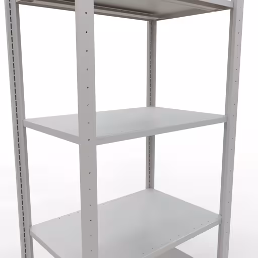 Grundregal, Fachbodenregal Stecksystem MULTIplus150, 2000 x 750 x 500 mm (HxBxT), 5 Fachböden, Längenriegel, RAL 7035 lichtgrau von Schulte Lagertechnik aus der Kategorie Stecksystem