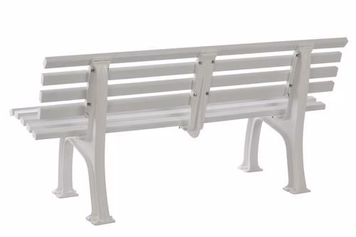 Bank Sylt Länge 1500 x Breite 540 x Höhe 740 mm 3-Sitzer Kunststoff weiß BLOME