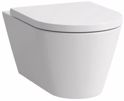 Laufen Wand-Tiefspül-WC Pack KARTELL spülrandlos verdeckte Befestigung mit WC-Sitz weiß aus der Kategorie Wand-WC mit der Teilenummer 8004247811